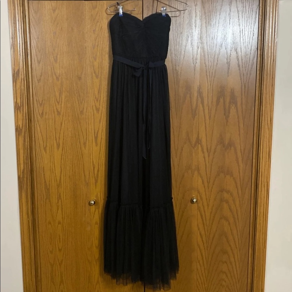 Va Et Vien Black Strapless Dress